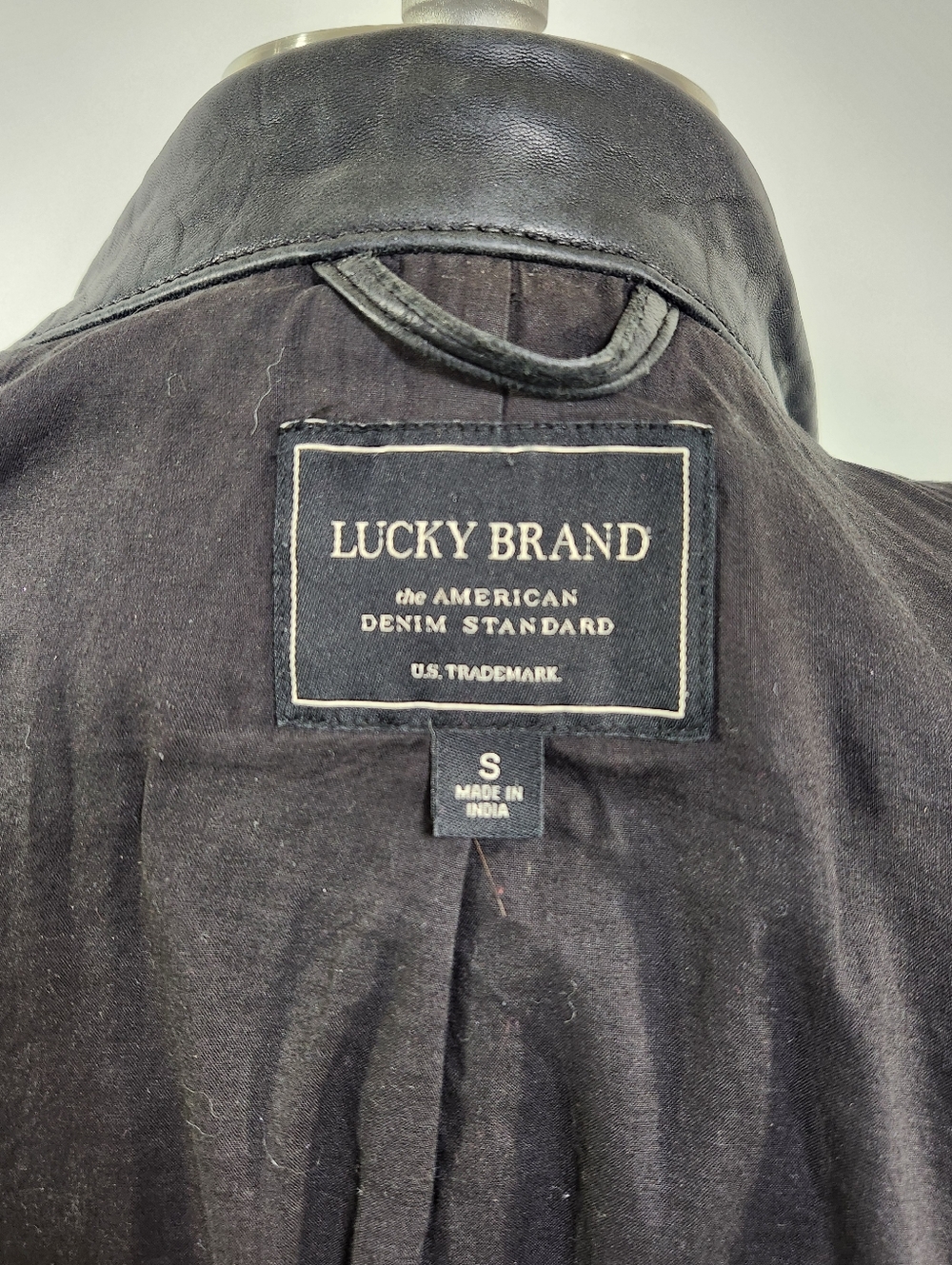 Lucky Brand Black Leather Moto Biker Jacket - Picture 4 of 4